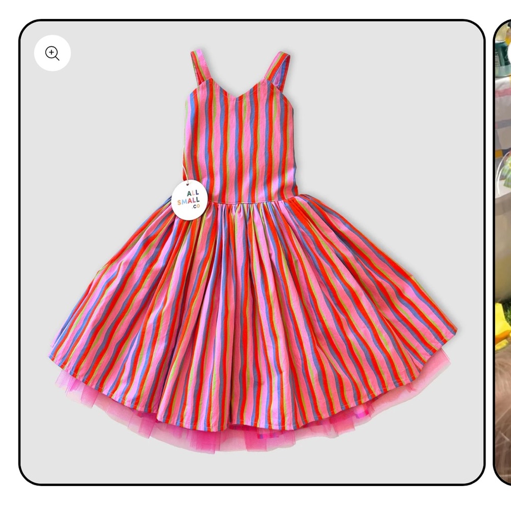 All Small.co Rainbow Twirl Dress 3T